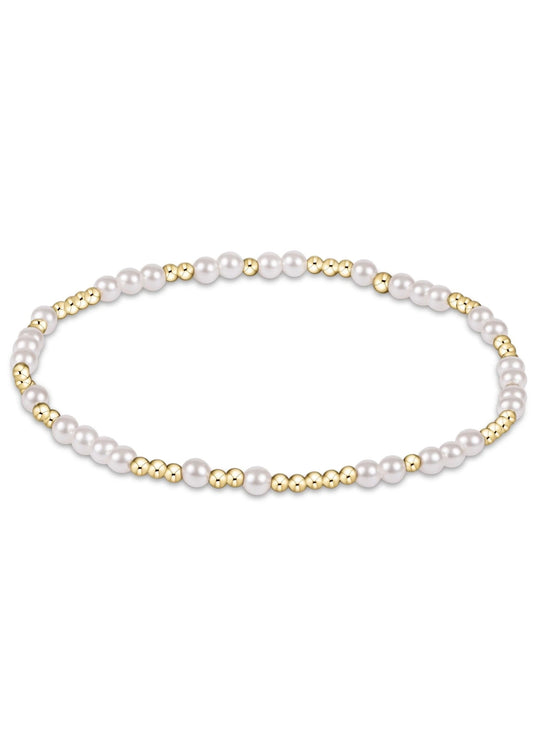 enewton design Enewton - Hope Unwritten 3mm Bead Bracelet - Pearl available at The Good Life Boutique
