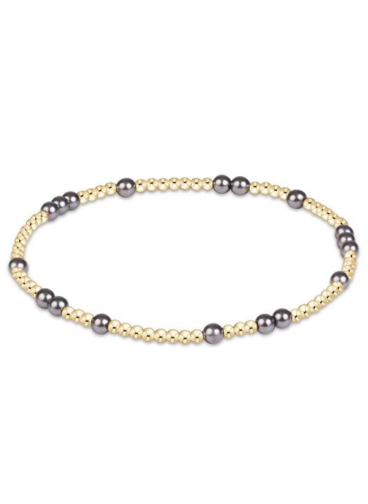 Enewton-Hope Unwritten Pearl Dark Grey 3mm Bracelet