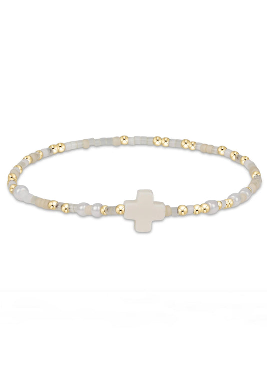 enewton design Enewton - Hope Unwritten Signature Cross Bracelet - Call Me On My Shellphone available at The Good Life Boutique