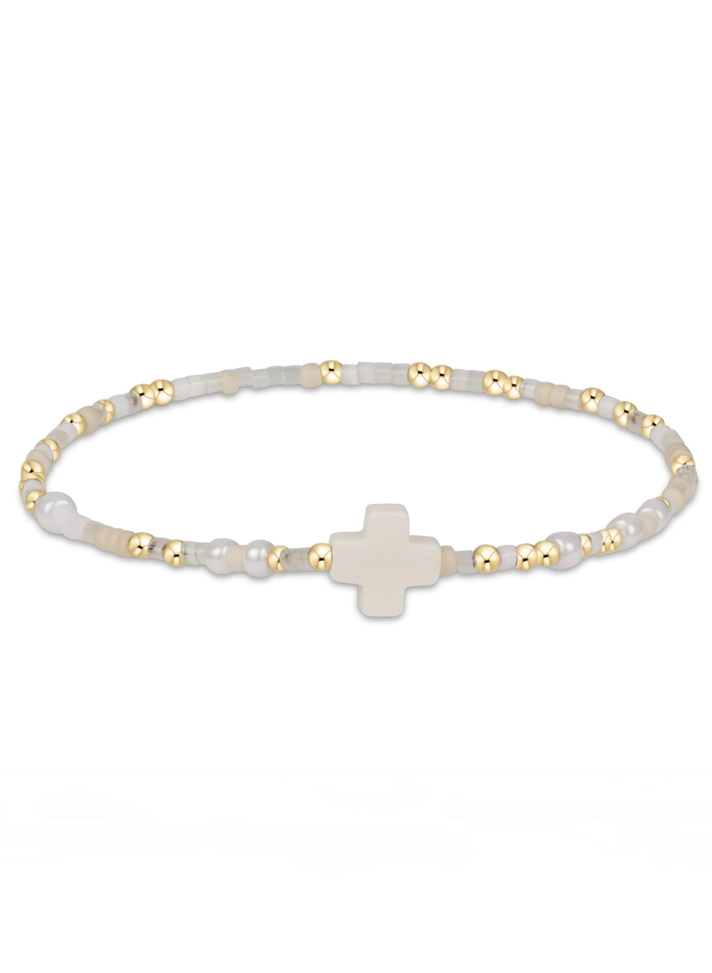 enewton design Enewton - Hope Unwritten Signature Cross Bracelet - Call Me On My Shellphone available at The Good Life Boutique