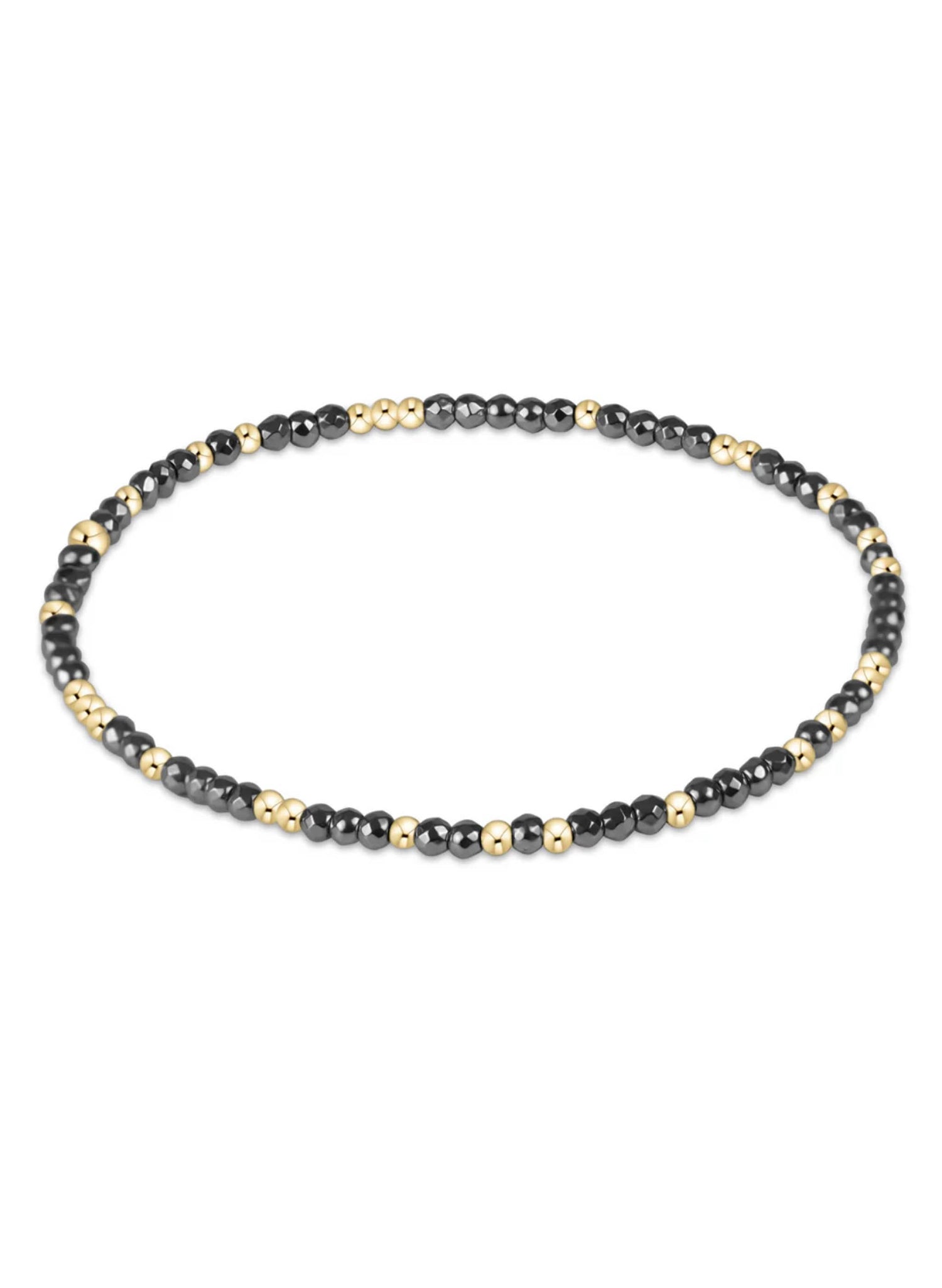 Enewton Hope Unwritten Silver Faceted Hematite 2mm Bead Bracelet