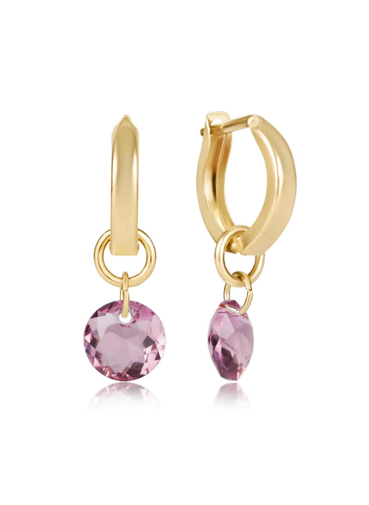 enewton design Enewton - Huggie Gold 0.5" Hoop - Reflection Small Charm - 02 available at The Good Life Boutique