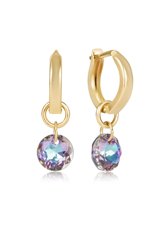 enewton design Enewton - Huggie Gold 0.5" Hoop - Reflection Small Charm - 06 available at The Good Life Boutique