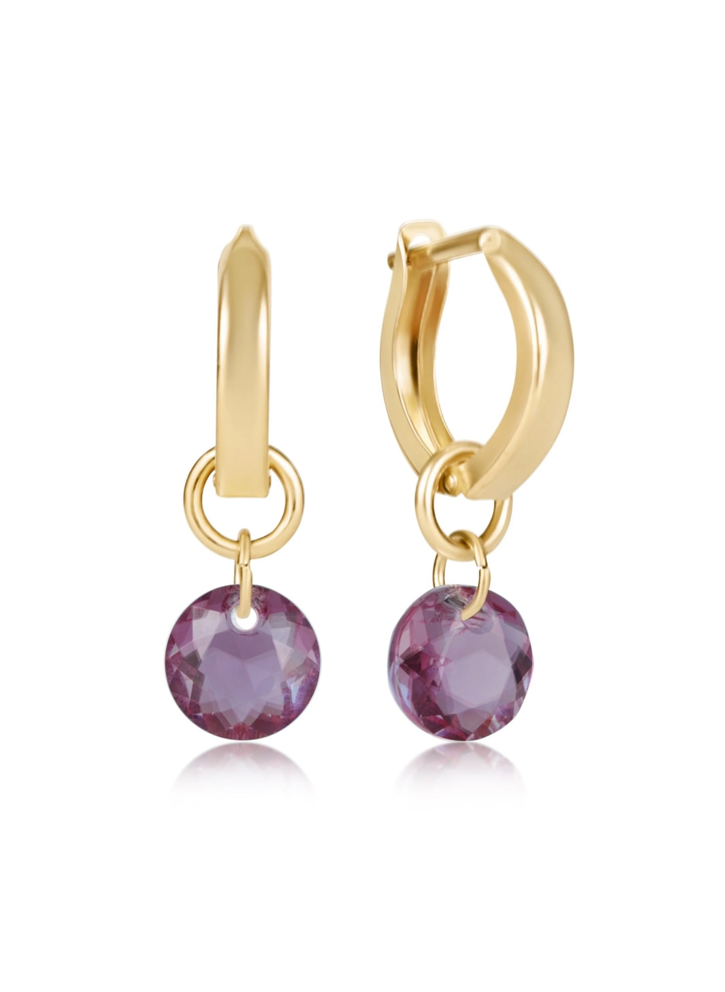 enewton design Enewton - Huggie Gold 0.5" Hoop Reflection Small Charm - 10 available at The Good Life Boutique