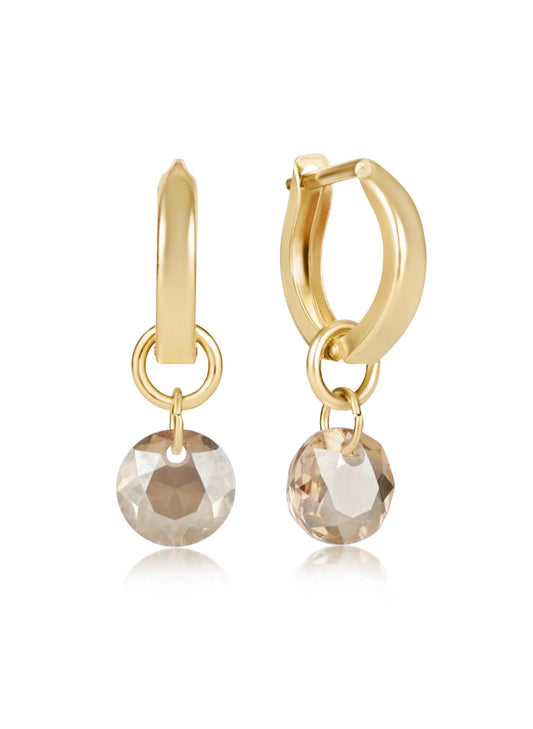 enewton design Enewton - Huggie Gold 0.5" Hoop Reflection Small Charm - 11 available at The Good Life Boutique