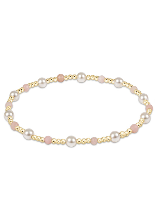 enewton design Enewton - Pearl Sincerity 4MM Gem Bracelet - Pink Opal available at The Good Life Boutique
