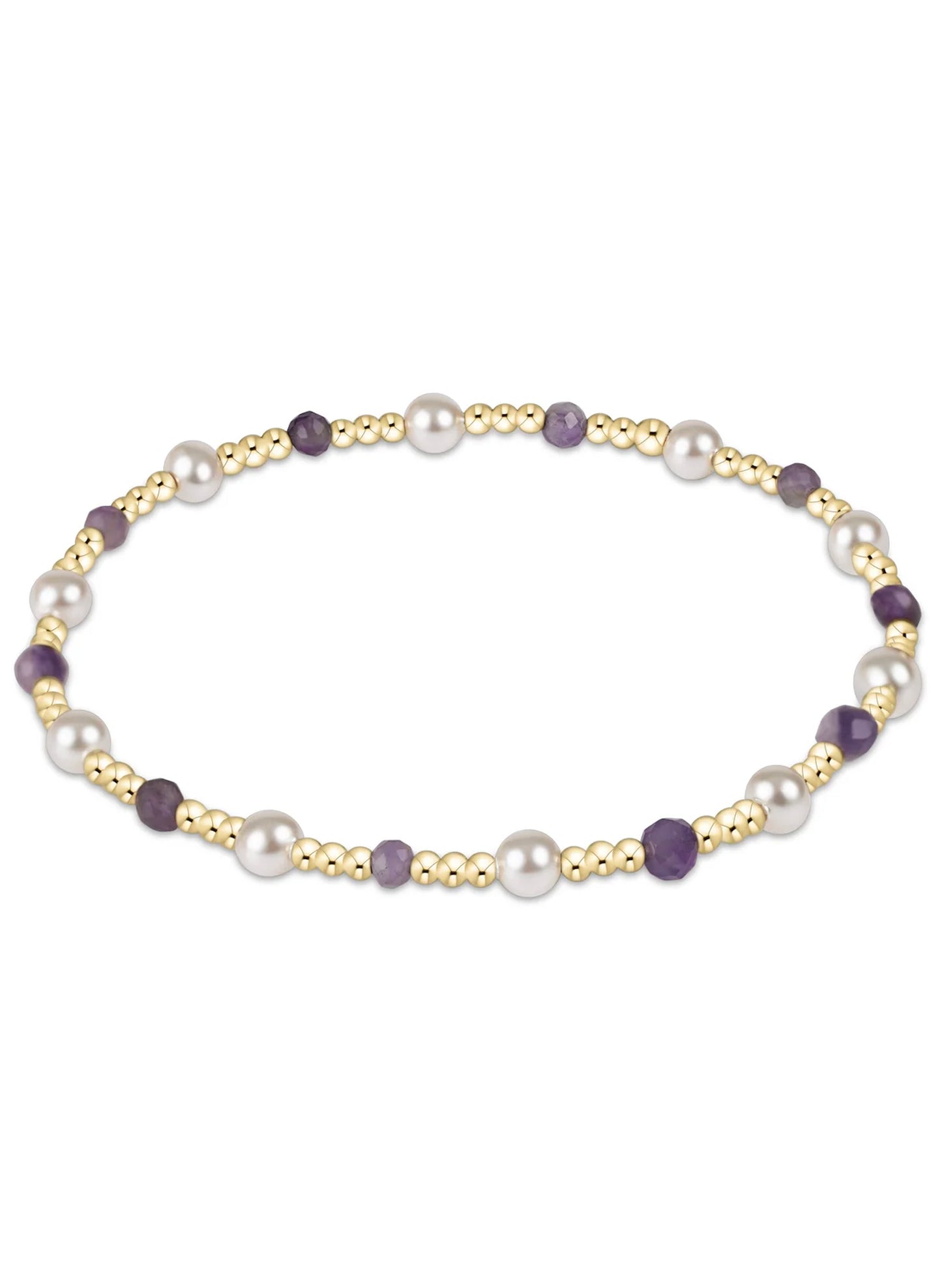 Enewton - Pearl Sincerity Pattern 4mm Bead Bracelet - Amethyst