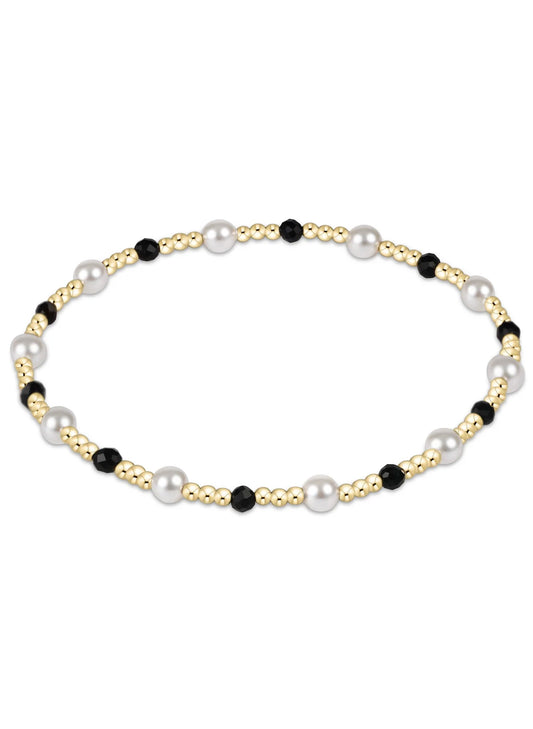Enewton - Pearl Sincerity Pattern 4mm Bead Bracelet - Faceted Onyx