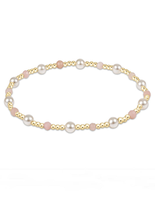 enewton design Enewton - Pearl Sincerity Pattern 4mm Bead Bracelet - Pink Opal available at The Good Life Boutique