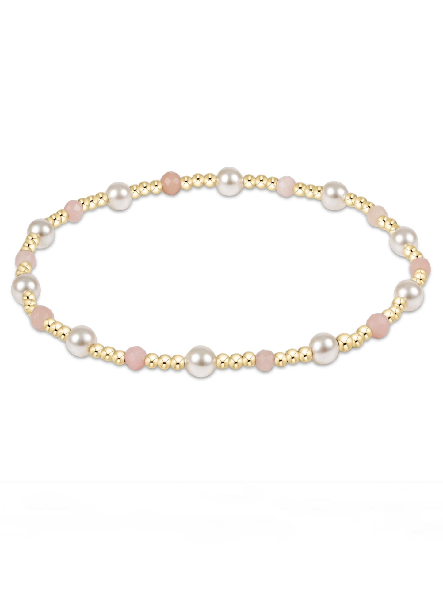enewton design Enewton - Pearl Sincerity Pattern 4mm Bead Bracelet - Pink Opal available at The Good Life Boutique