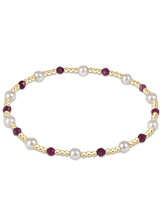 Enewton - Pearl Sincerity Pattern 4mm Bead Bracelet - Ruby