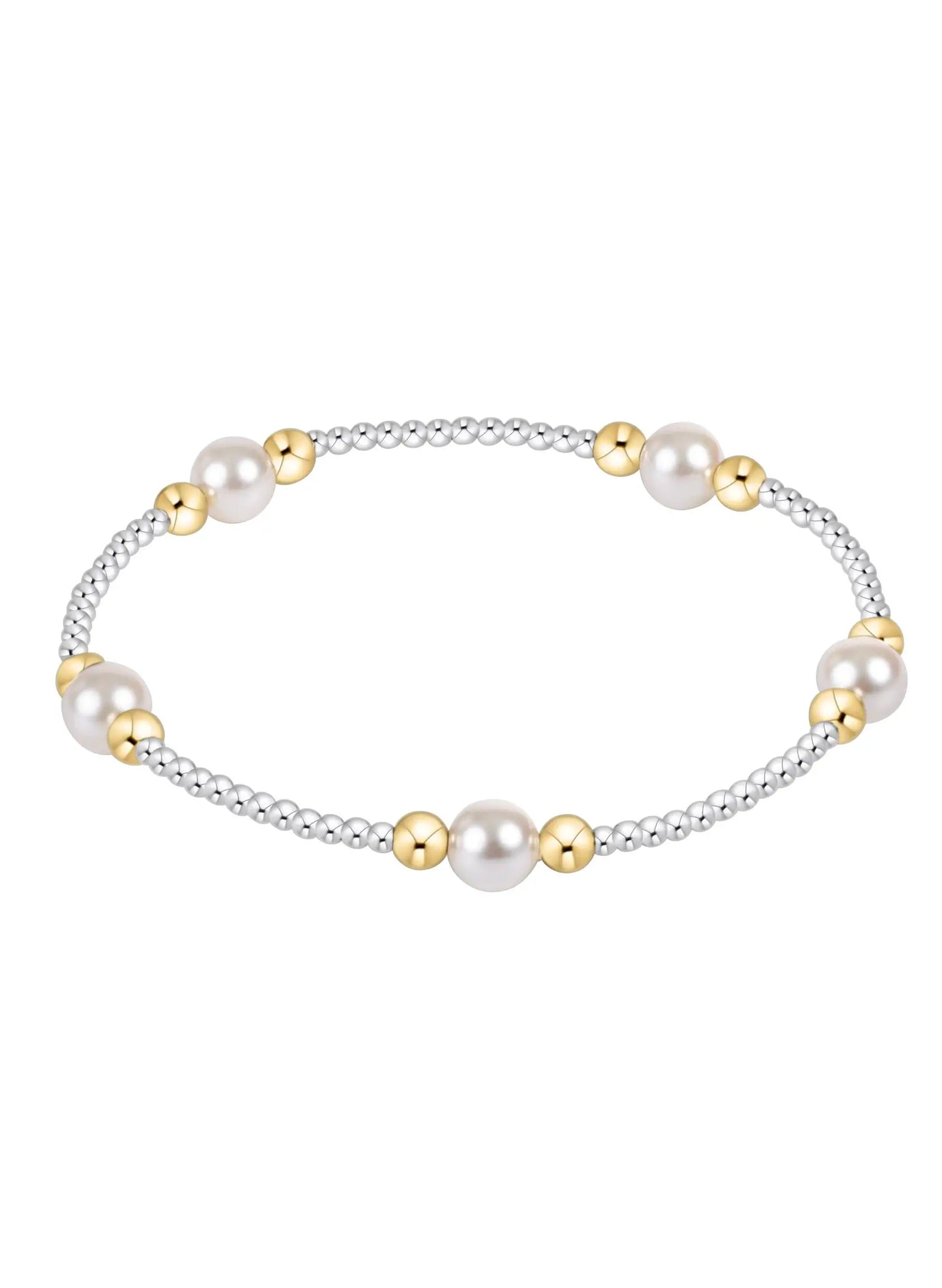 Enewton - Purpose Dignity Pearl 6mm Bead Bracelet - Mixed Metal