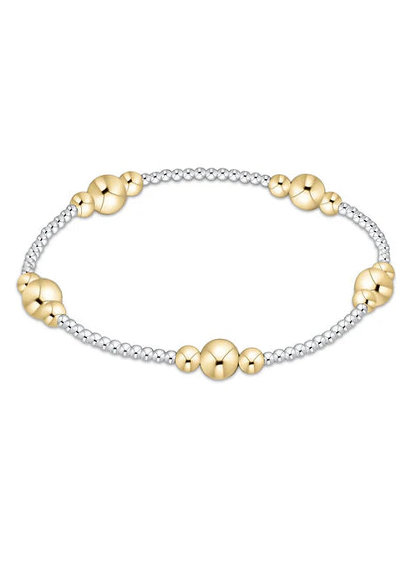 enewton design Enewton - Purpose Gold 6mm Bead Bracelet - Mixed Metal available at The Good Life Boutique