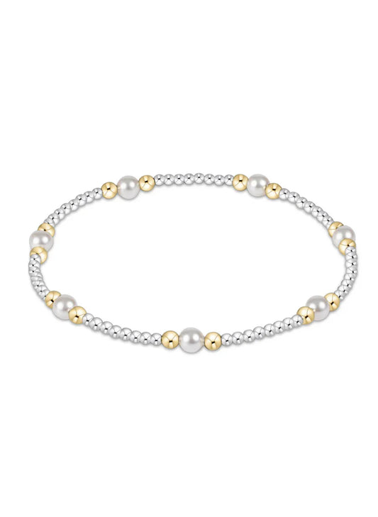 Enewton - Purpose Pearl 4mm Bead Bracelet - Mixed Metal