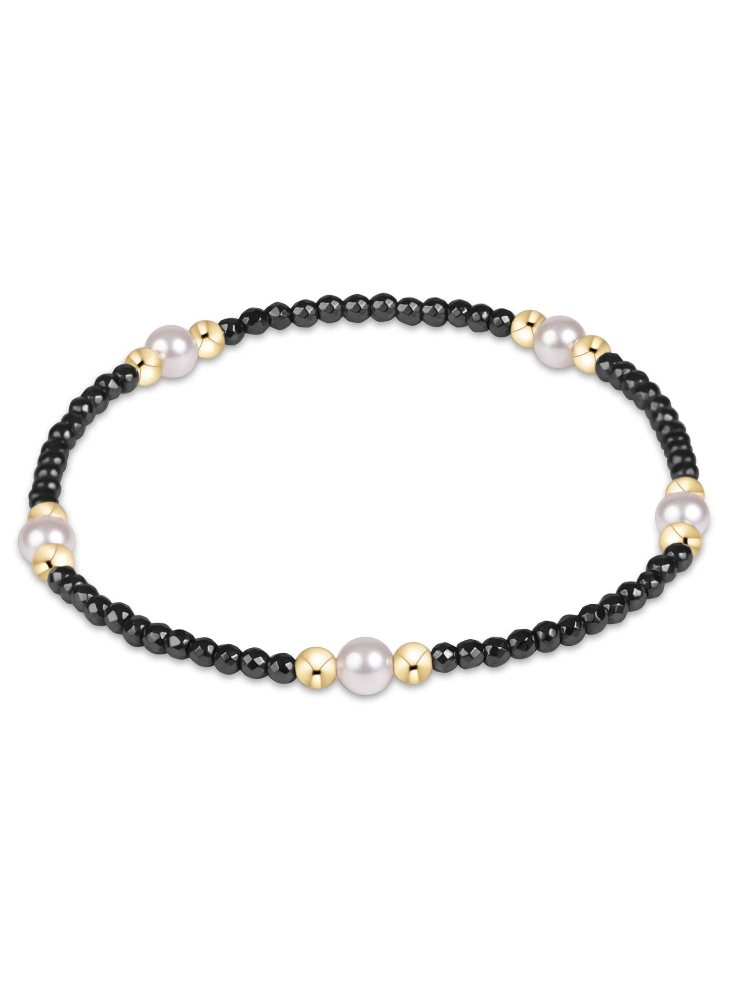 Enewton-Purpose Pearl 4mm Faceted Hematite Bracelet
