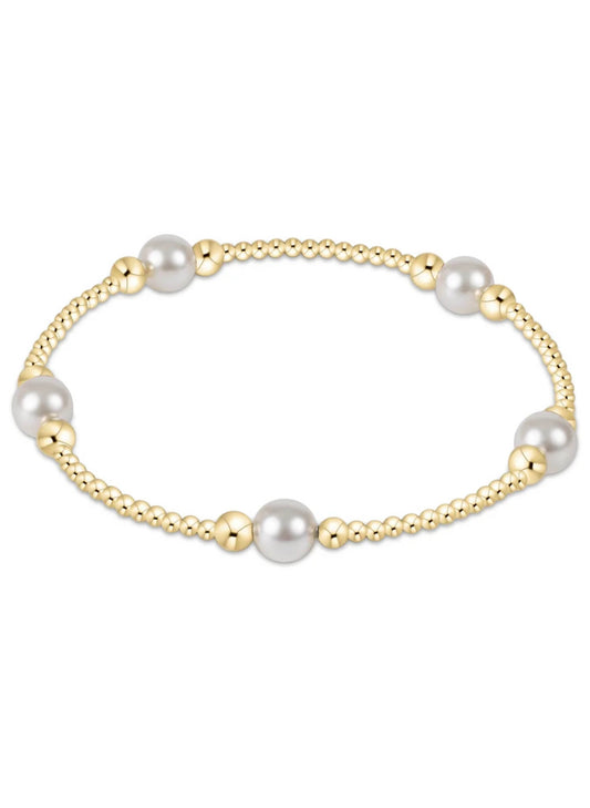 enewton design Enewton - Purpose Pearl 6mm Bead Bracelet - Gold available at The Good Life Boutique