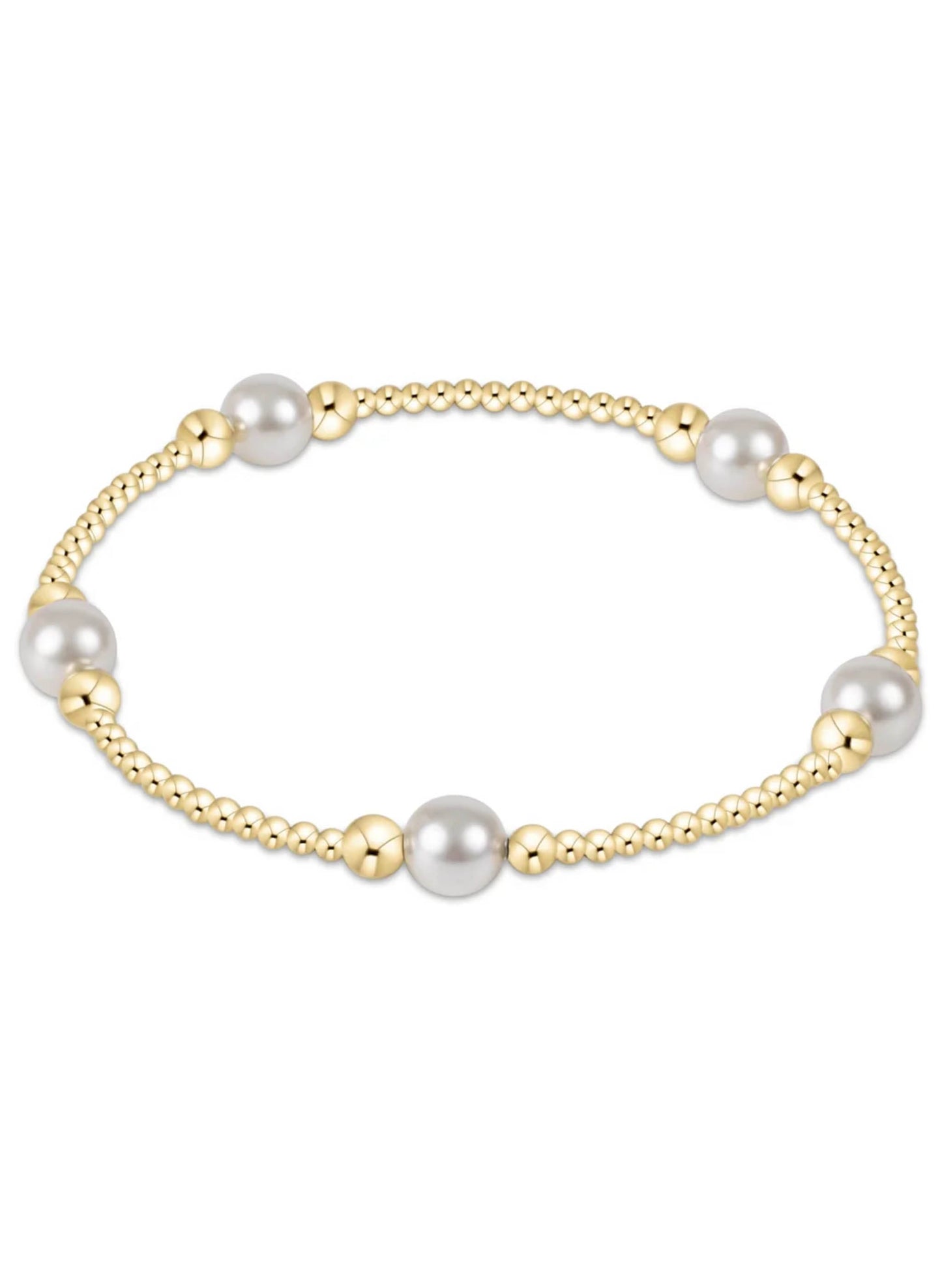 enewton design Enewton - Purpose Pearl 6mm Bead Bracelet - Gold available at The Good Life Boutique