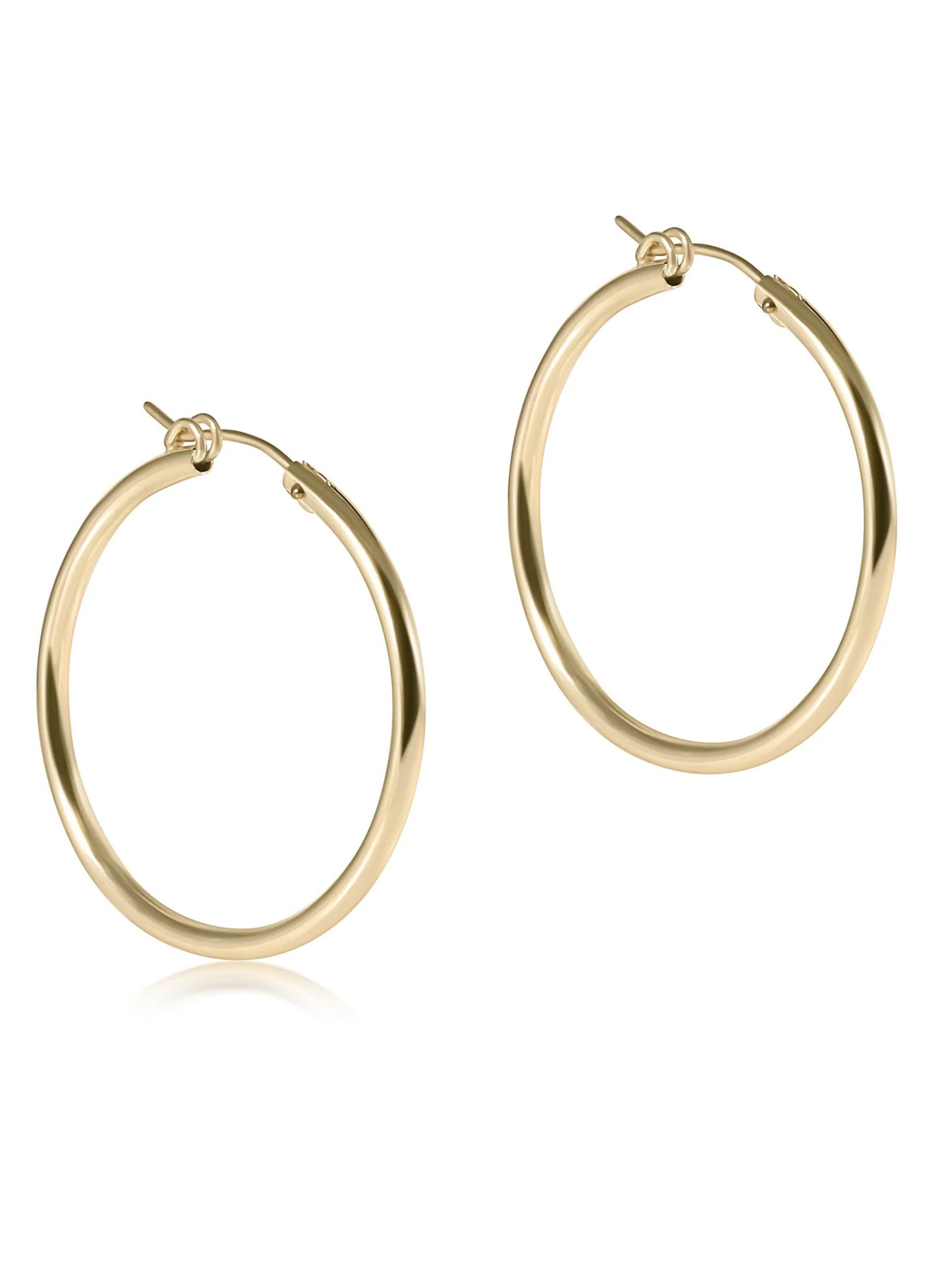 enewton design Enewton - Round Gold 1.25" Hoop - Smooth available at The Good Life Boutique