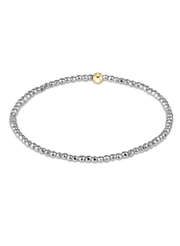 Blissful pattern 2mm bead bracelet - Silver Faceted Hematite / Enewton main image 0
