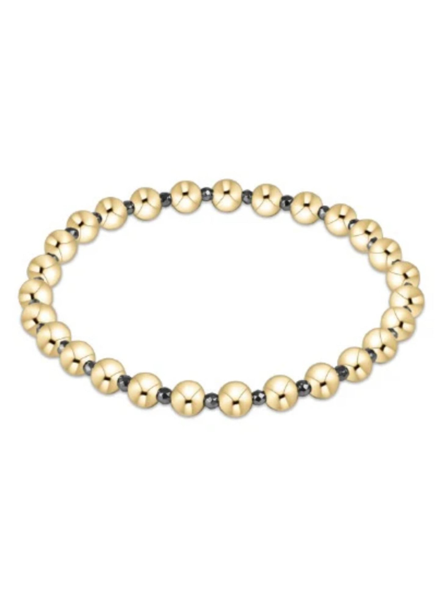 enewton design Enewton - Silver Faceted Hematite Grateful Pattern 5mm Bead Bracelet available at The Good Life Boutique