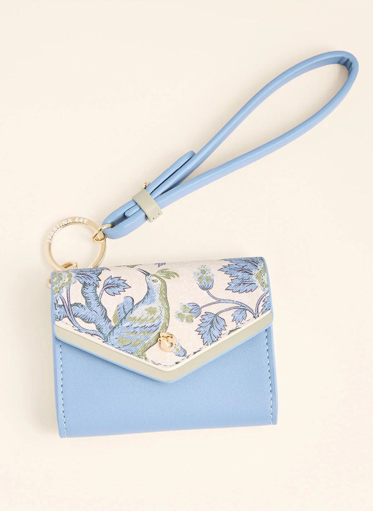 Envelope Mini Wristlet Japonica Bird Green