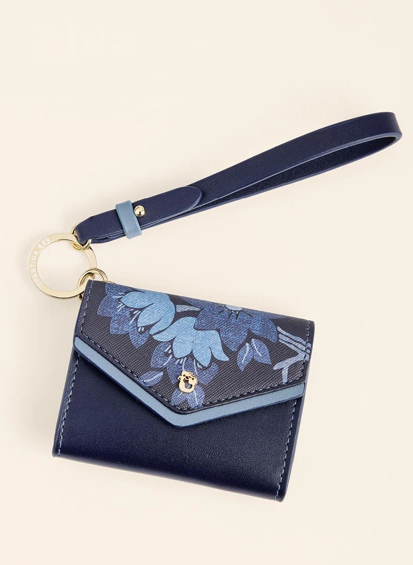 Envelope Mini Wristlet Japonica Floral Navy