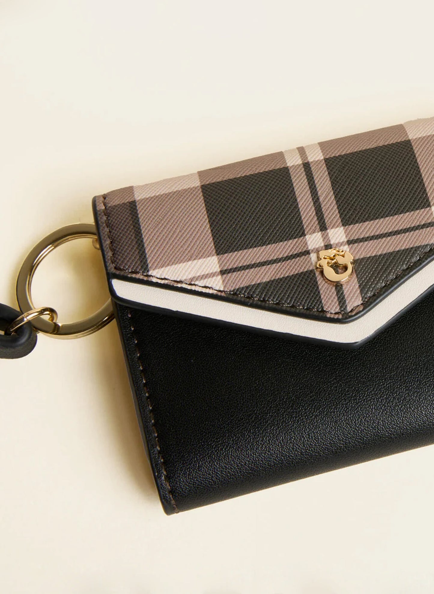 Envelope Mini Wristlet Tabby Plaid