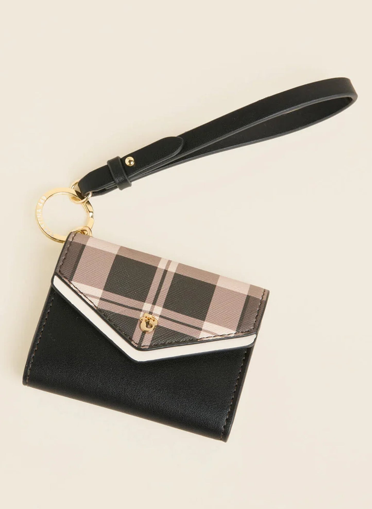 Envelope Mini Wristlet Tabby Plaid
