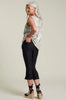 Tribal Tribal - Flatten It Pull On Capri w/Hardware - Black available at The Good Life Boutique