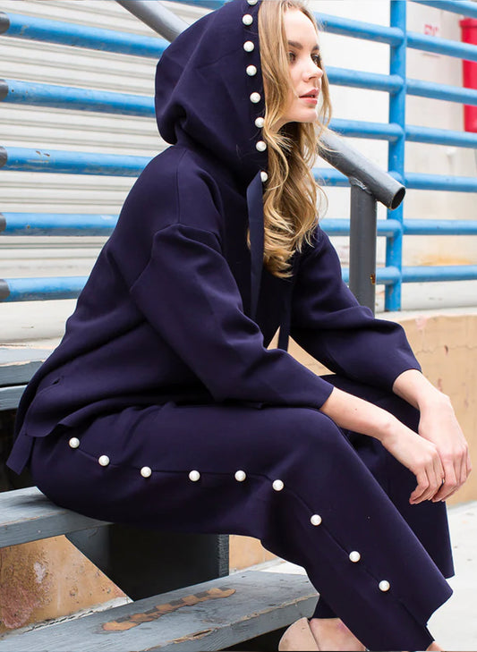 Farrah Pearl Pant - Navy