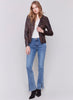 Charlie B Charlie B - Faux Leather Moto Jacket - Mocha available at The Good Life Boutique