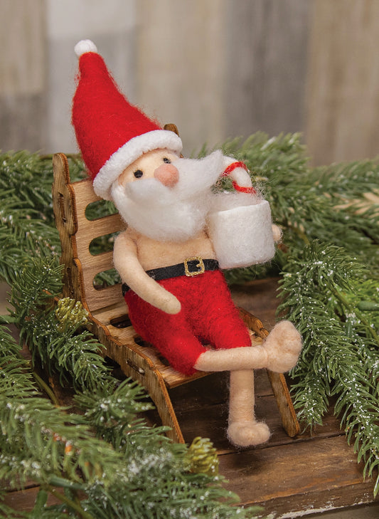 Bright Ideas Felted Beach Chair Santa available at The Good Life Boutique