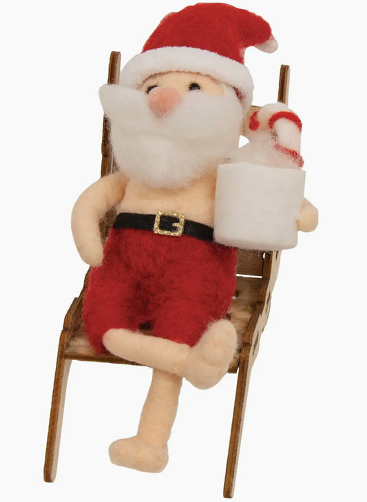 Bright Ideas Felted Beach Chair Santa available at The Good Life Boutique