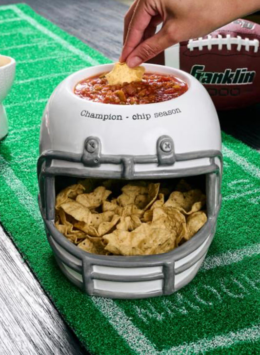 Mud Pie Football Helmet Chip N Dip available at The Good Life Boutique