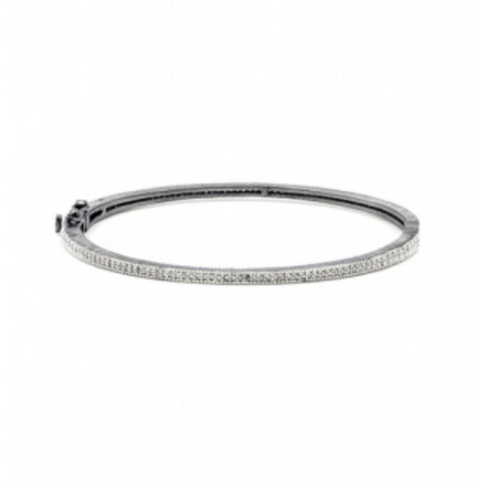 Freida Rothman Signiture Thin Pave Hinge Bangle available at The Good Life Boutique