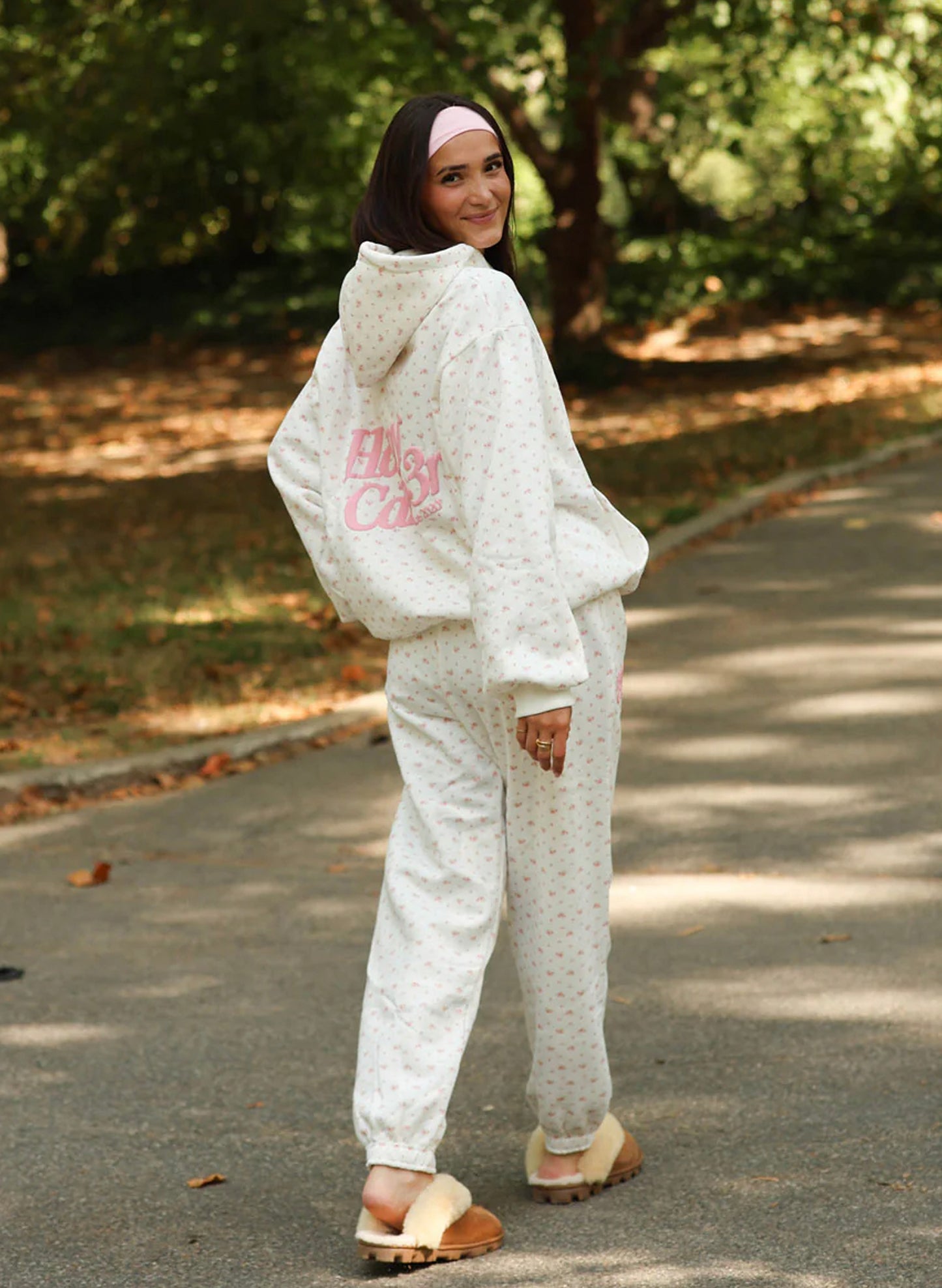 Garden Confetti Core Joggers - Frost White