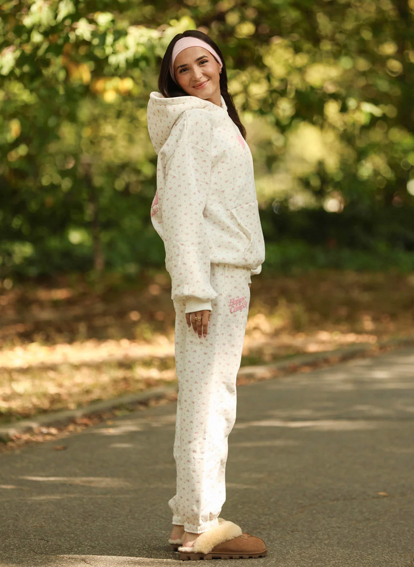 Garden Confetti Core Joggers - Frost White