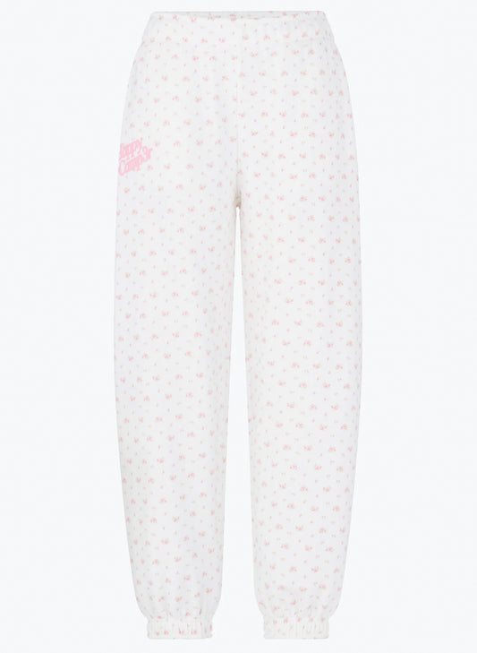 Garden Confetti Core Joggers - Frost White