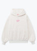 Garden Confetti Puff Core Hoodie - Frost White