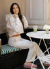 Happy Camp3R Garden Confetti Mia Pajama Bottoms - White available at The Good Life Boutique