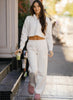 Happy Camp3R Garden Confetti Mia Pajama Bottoms - White available at The Good Life Boutique