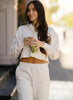 Happy Camp3R Garden Confetti Mia Pajama Top - White available at The Good Life Boutique