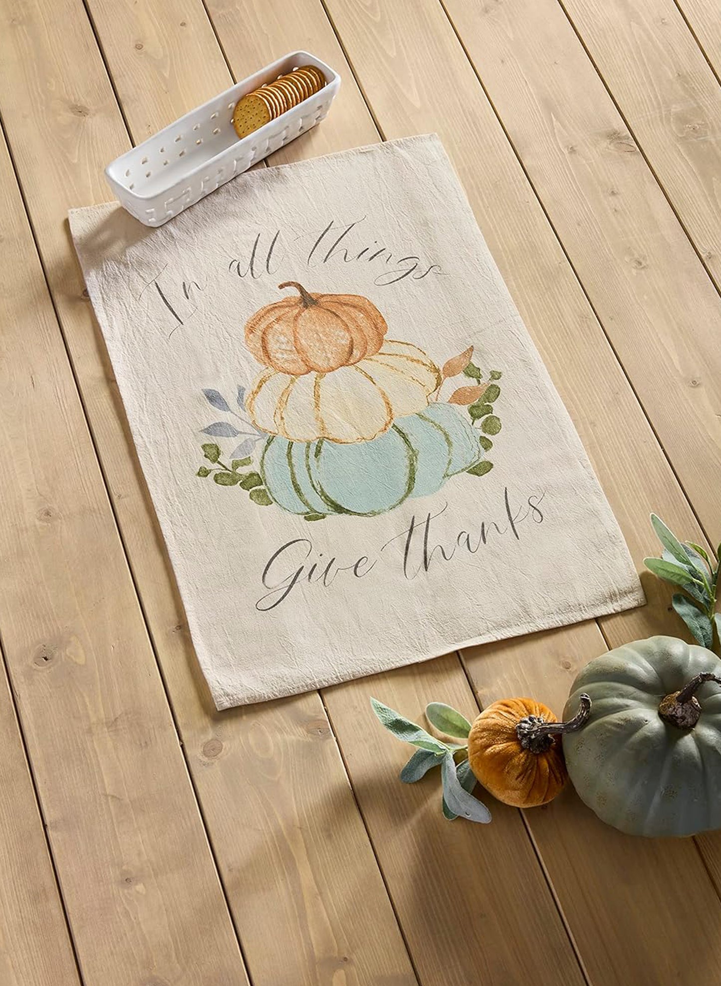 Mud Pie Gather Cracker Dish With Towel available at The Good Life Boutique