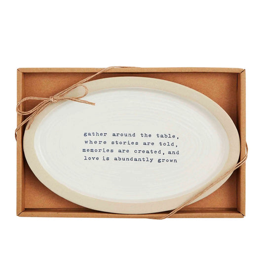 Mud Pie Gather Farm Sentiment Plate available at The Good Life Boutique