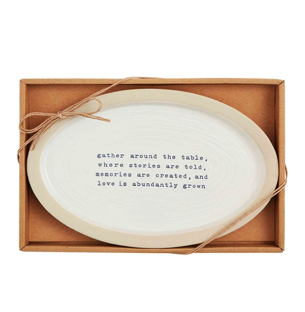 Mud Pie Gather Farm Sentiment Plate available at The Good Life Boutique