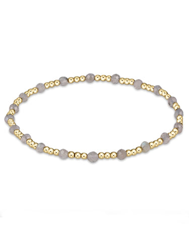 enewton design Gemstone Gold Sincerity Pattern 3mm Bead Bracelet - Labradorite available at The Good Life Boutique