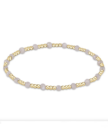 enewton design Gemstone Gold Sincerity Pattern 3mm Bead Bracelet - Moonstone available at The Good Life Boutique