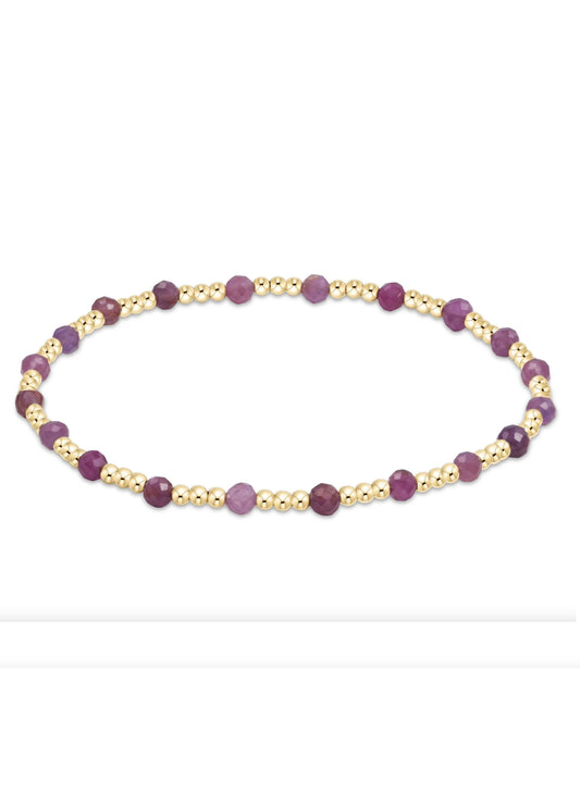 enewton design Enewton - Gemstone Gold Sincerity Pattern 3mm Bead Bracelet - Ruby available at The Good Life Boutique