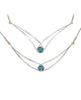 E.L. Designs (Formerly Ed Levin) - Gemstone Swing Necklace in Sterling Silver with Blue Topaz