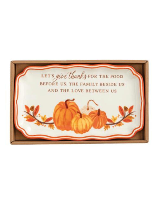 Give Thanksgiving Sentiment Plate